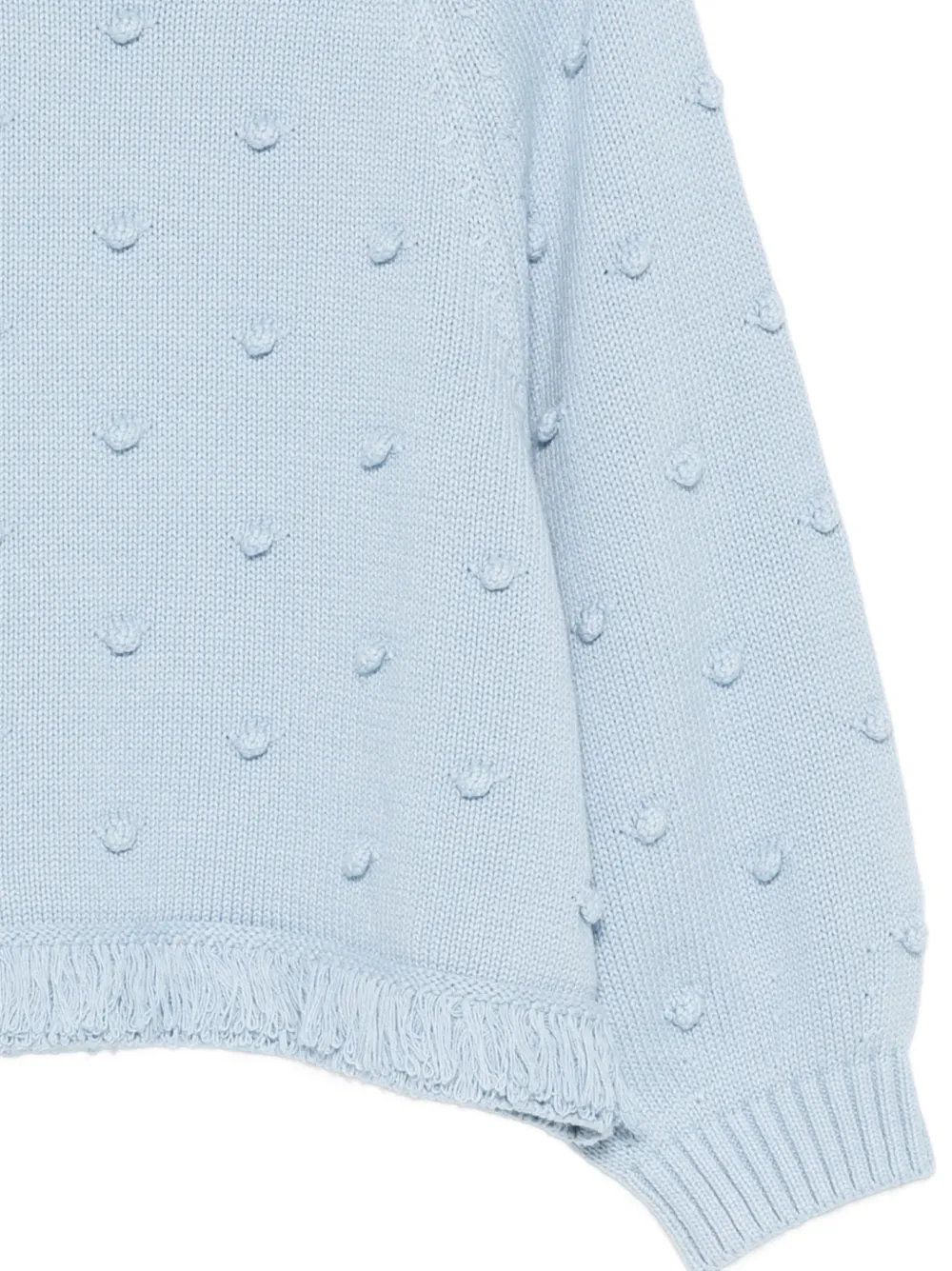 Stella McCartney Kids Gebreide trui met franje Blauw