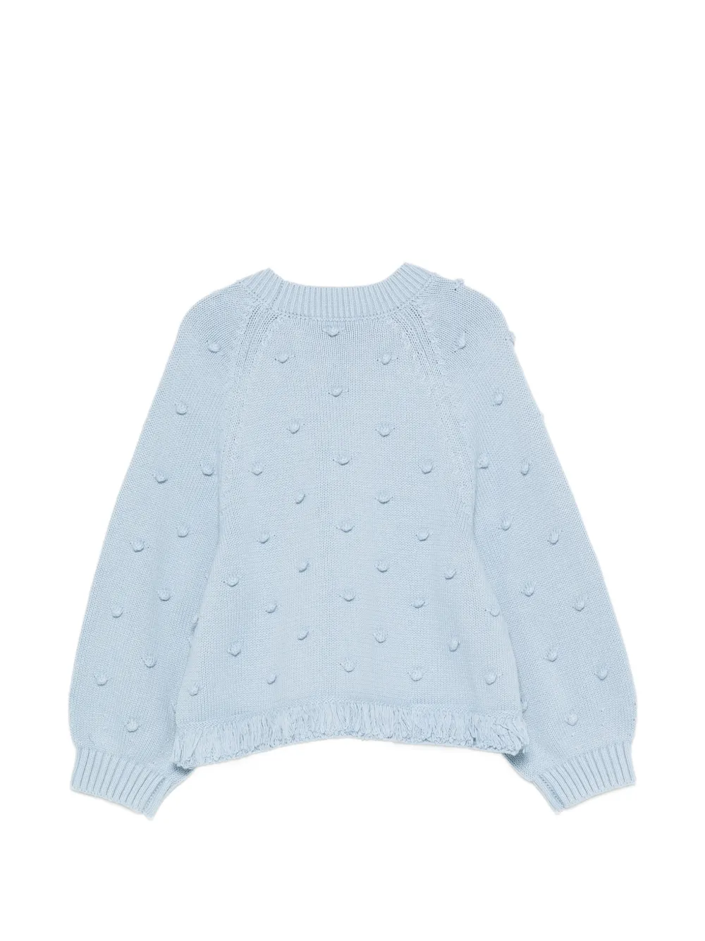 Stella McCartney Kids Gebreide trui met franje Blauw