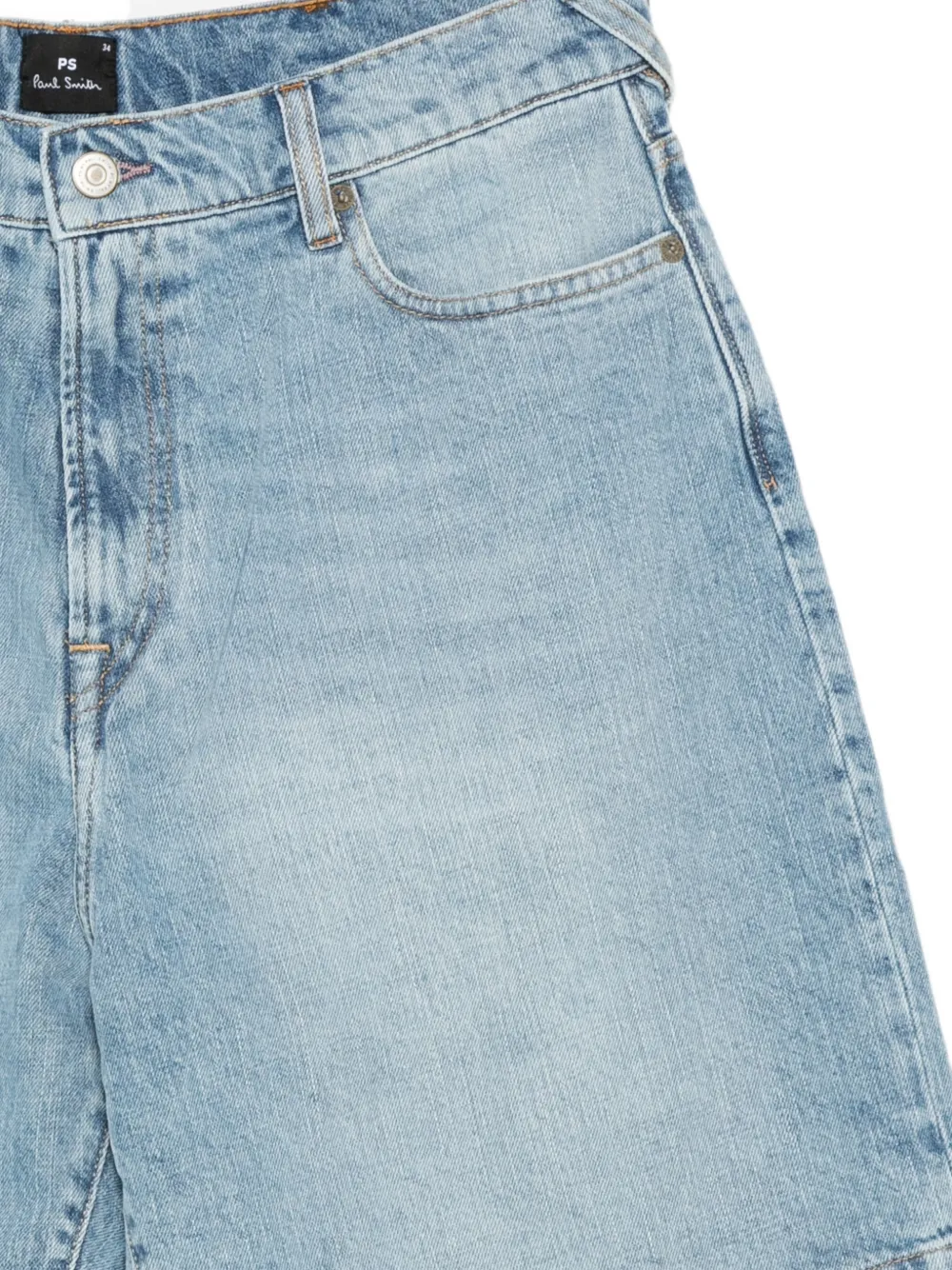 PS Paul Smith Shorts met geborduurd logo en vervaagd effect Blauw