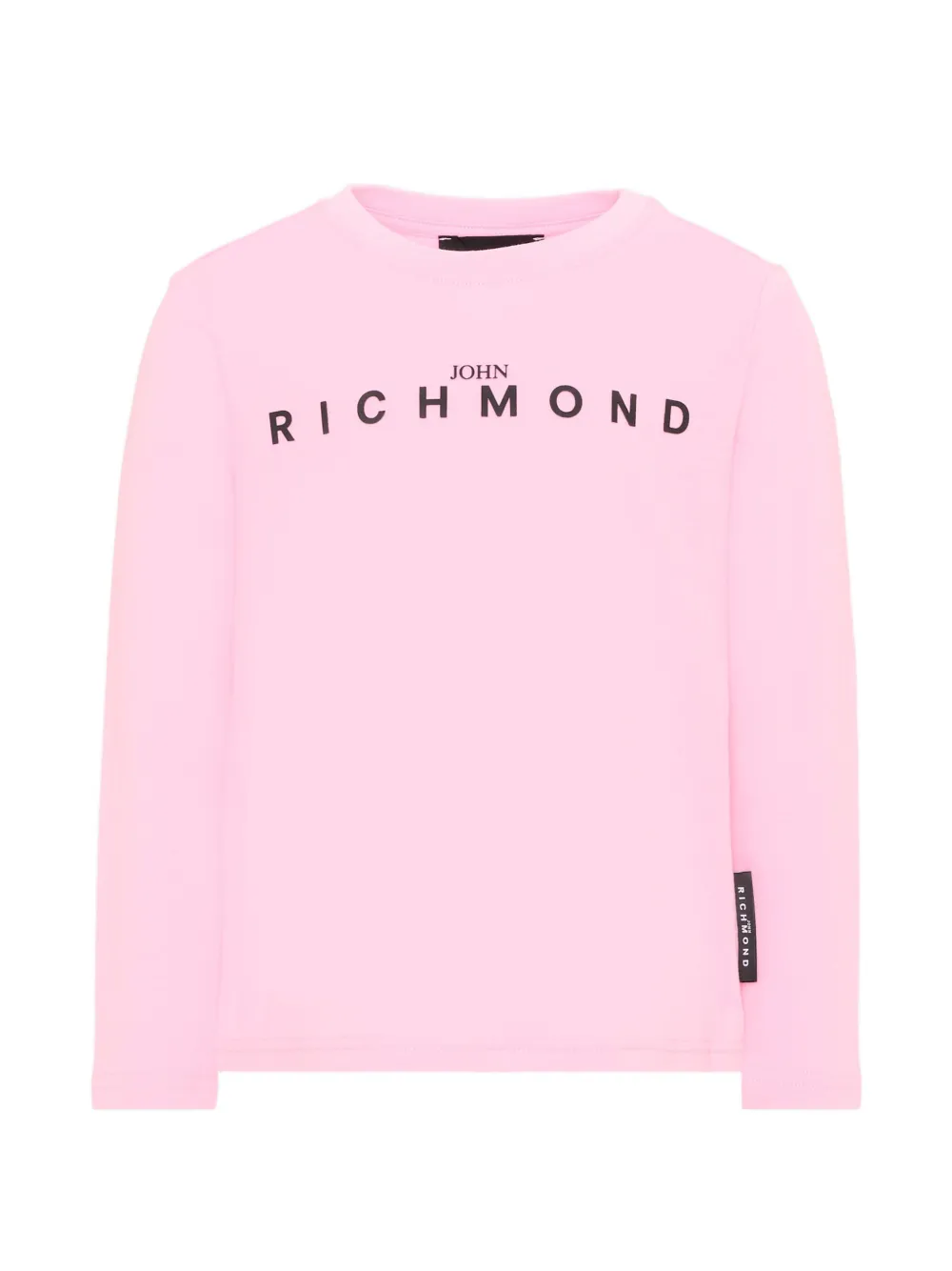 John Richmond Junior logo-print long-sleeve T-shirt - Rosa