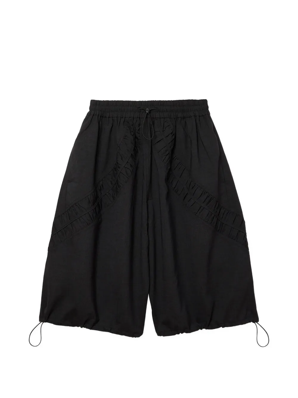 SAGE NATION Fossil ruched-panel shorts - Schwarz