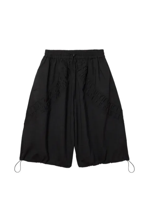 SAGE NATION Fossil ruched-panel shorts