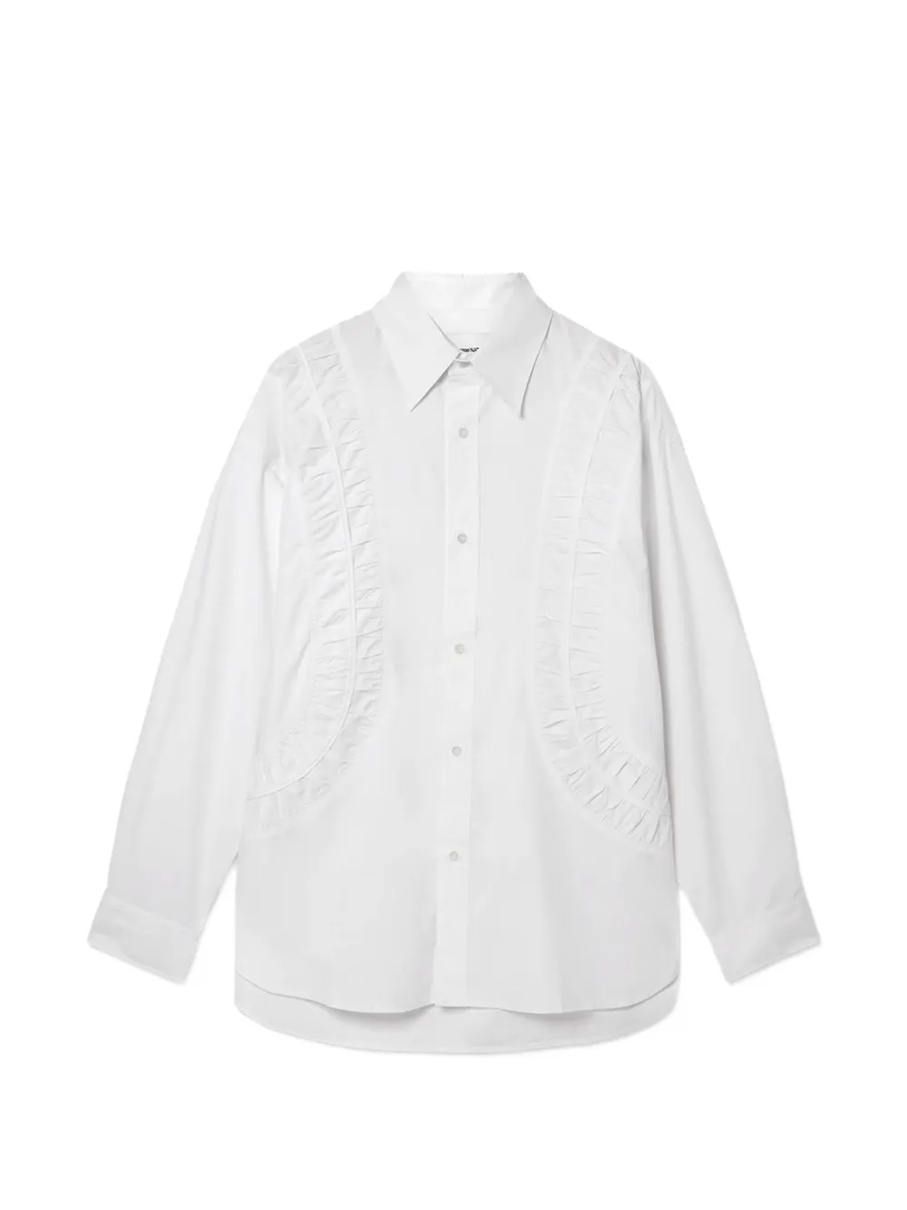 SAGE NATION Fossil ruched-panel shirt - Weiß