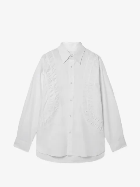 SAGE NATION Fossil ruched-panel shirt