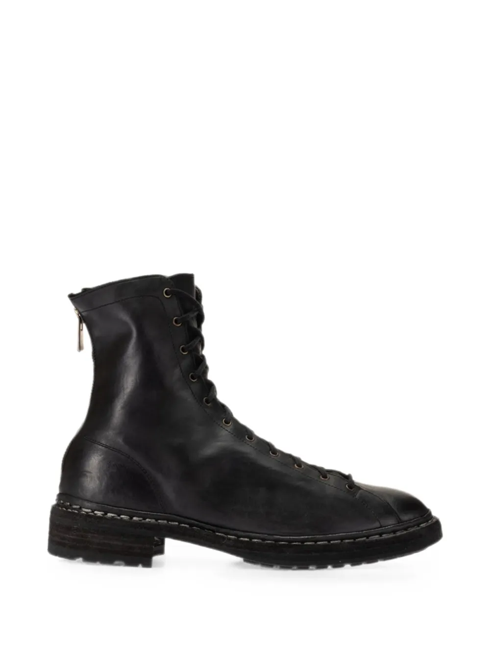 Guidi lace-up bikerboots - Nero