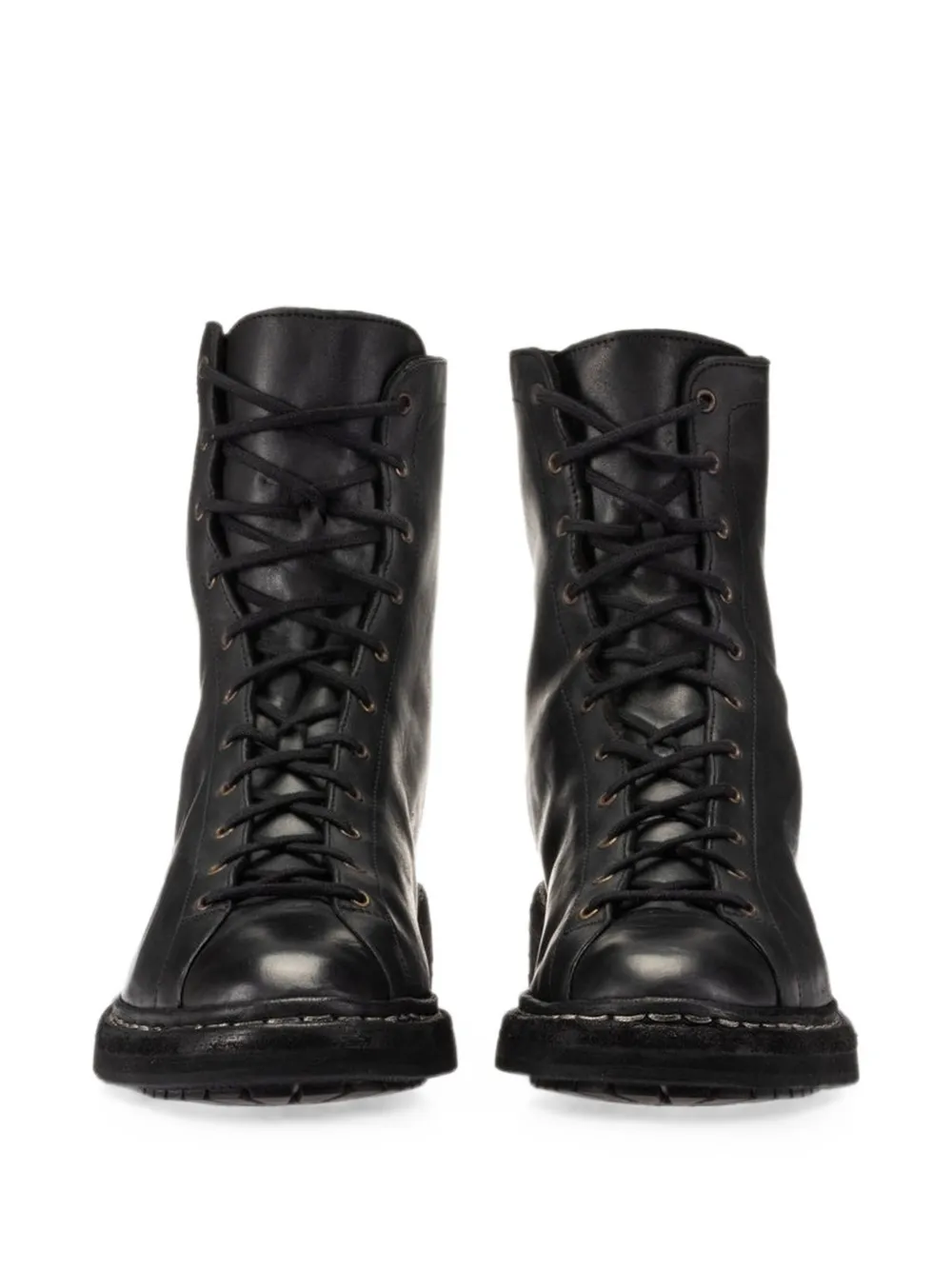 Guidi lace-up biker boots Zwart