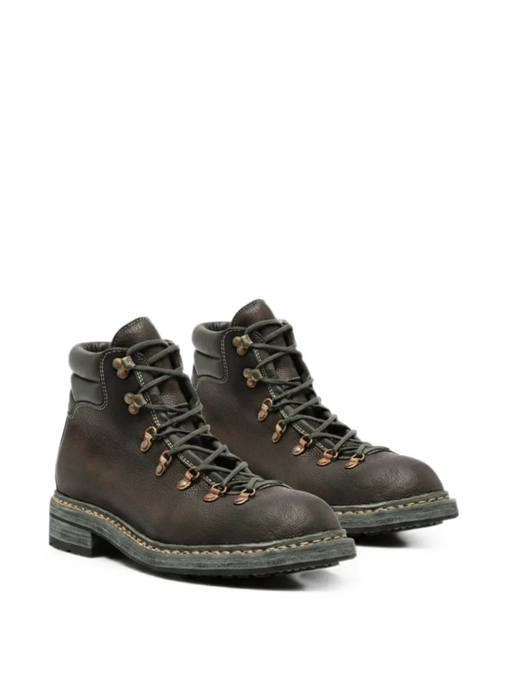 Guidi 19M leather hiking boots Groen