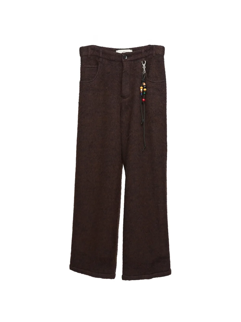 Song For The Mute wide-leg brushed-finish trousers - Marrone