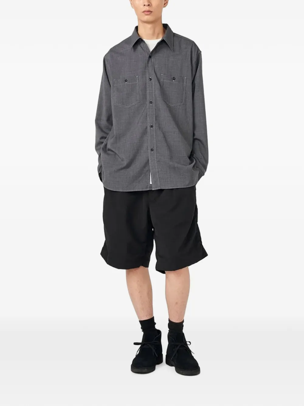 Nanamica Alphadry double-pleat Shorts | Black | FARFETCH