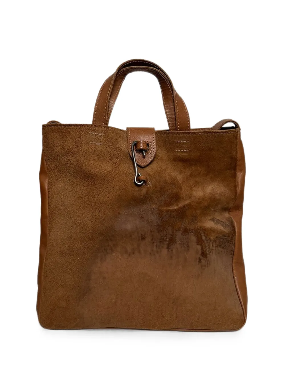 Aviva Jifei Xue hand-dyed leather shoulder bag - Marrone