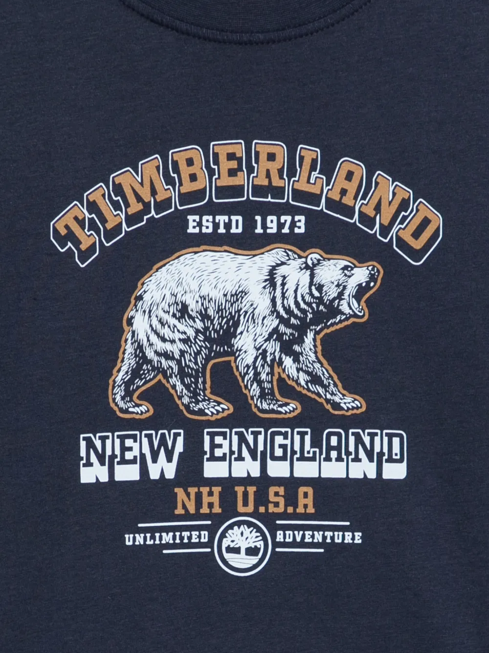 Timberland Kids T-shirt met teddybeerprint Blauw