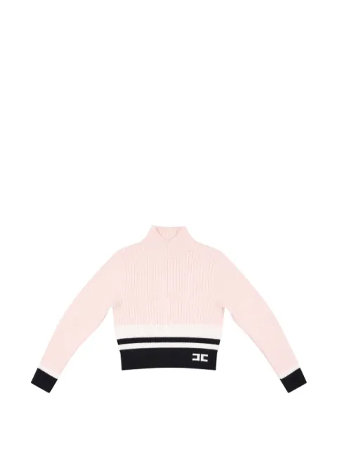 Elisabetta Franchi La Mia Bambina ribbed-knit cropped sweater