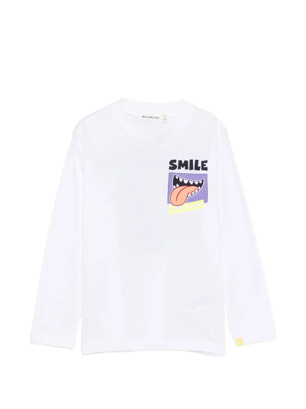 Billieblush print-detail long-sleeve top - Bianco