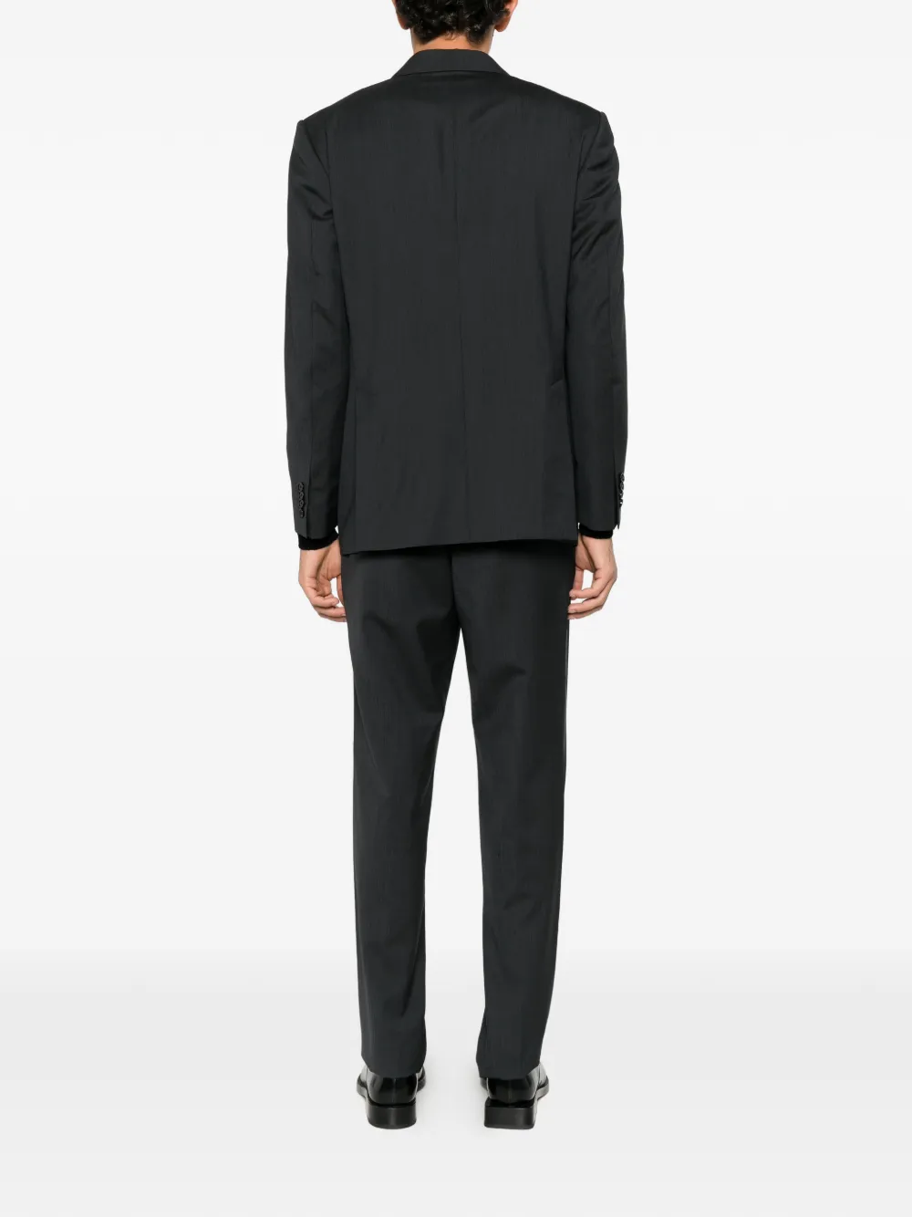 Lardini double-breasted peak-lapel suit Grijs