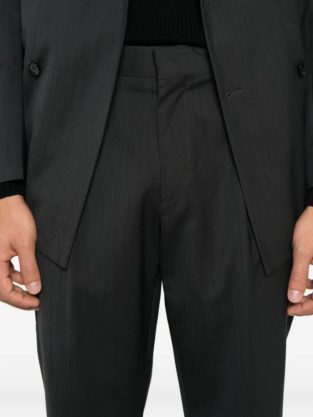 Lardini double-breasted peak-lapel suit Grijs