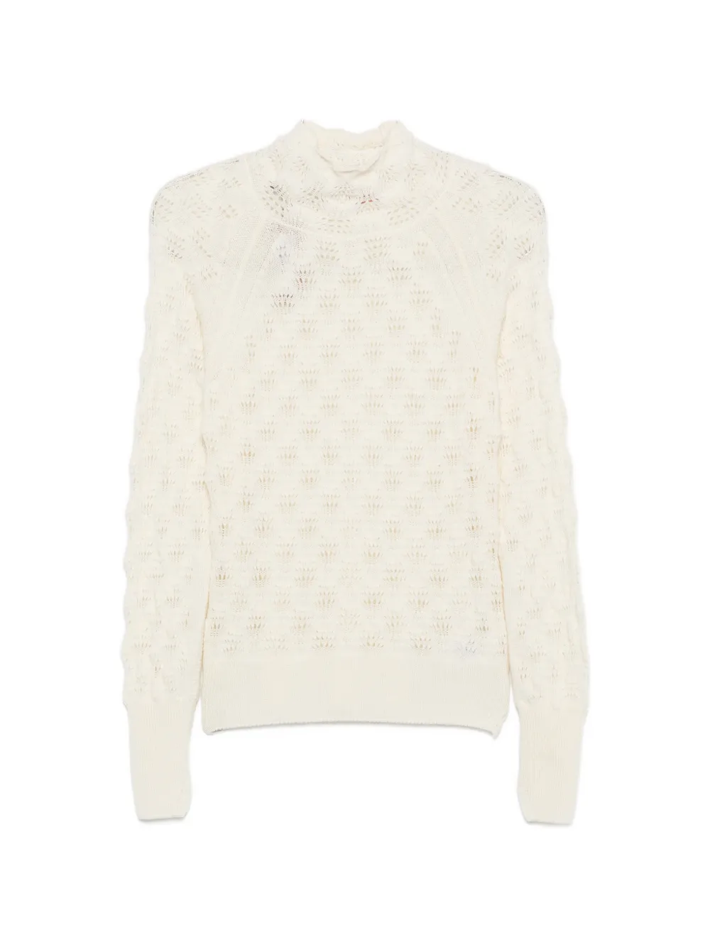 Ermanno Scervino pointelle-knit high-neck sweater - Nude
