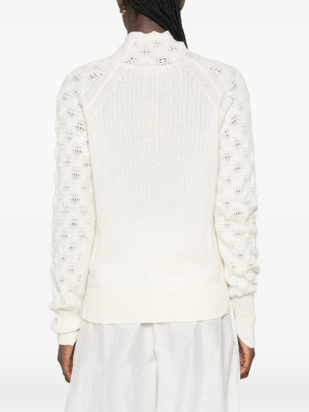 Ermanno Scervino Gebreide trui met hoge hals Beige