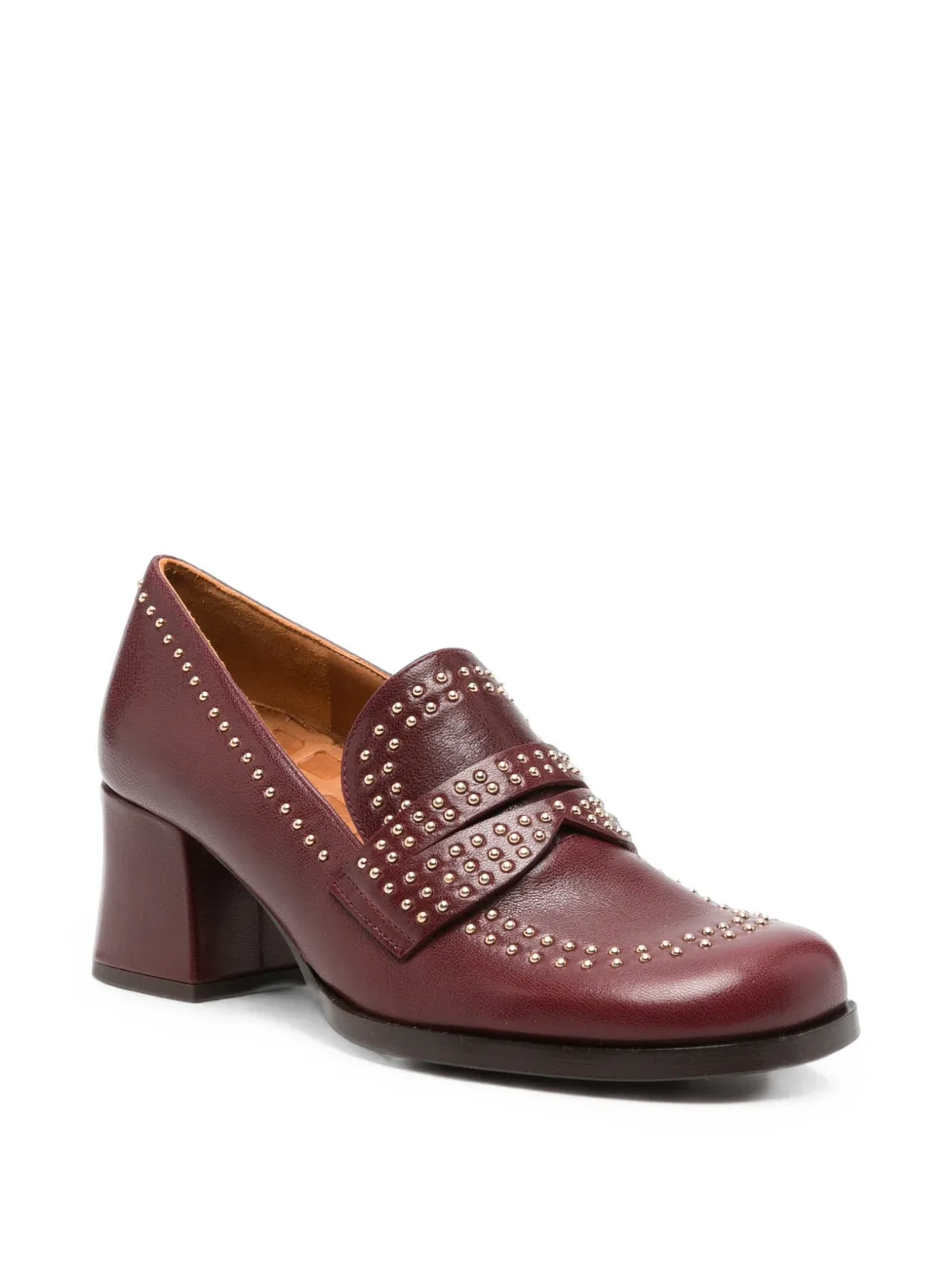 Chie Mihara Taleah stud-embellished leather pumps Rood