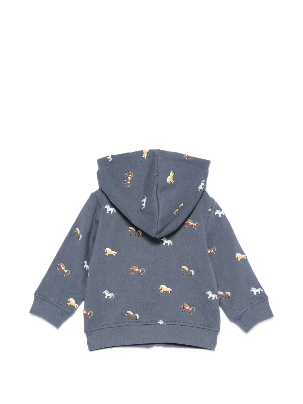 Stella McCartney Kids Hoodie met geborduurd paard Blauw