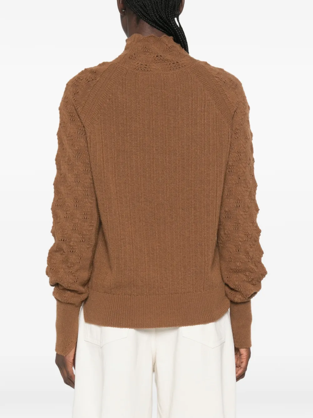 Ermanno Scervino Opengebreide trui Bruin