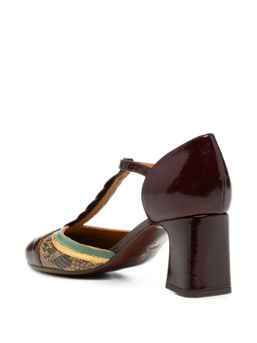 Chie Mihara snake-effect patent-leather pumps Bruin