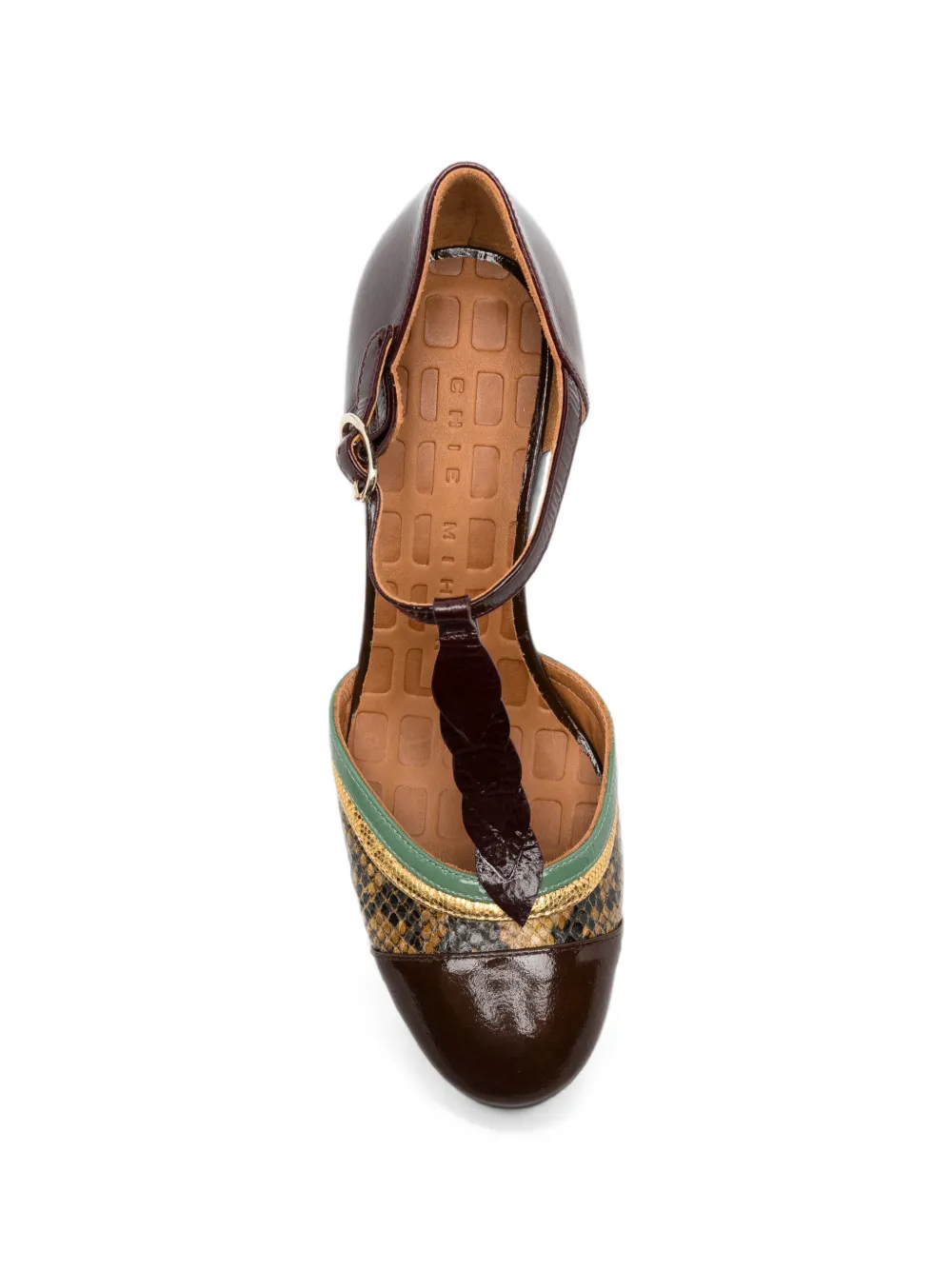 Chie Mihara snake-effect patent-leather pumps Bruin