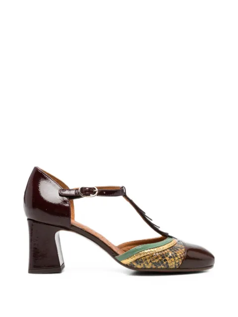 Chie Mihara snake-effect patent-leather pumps