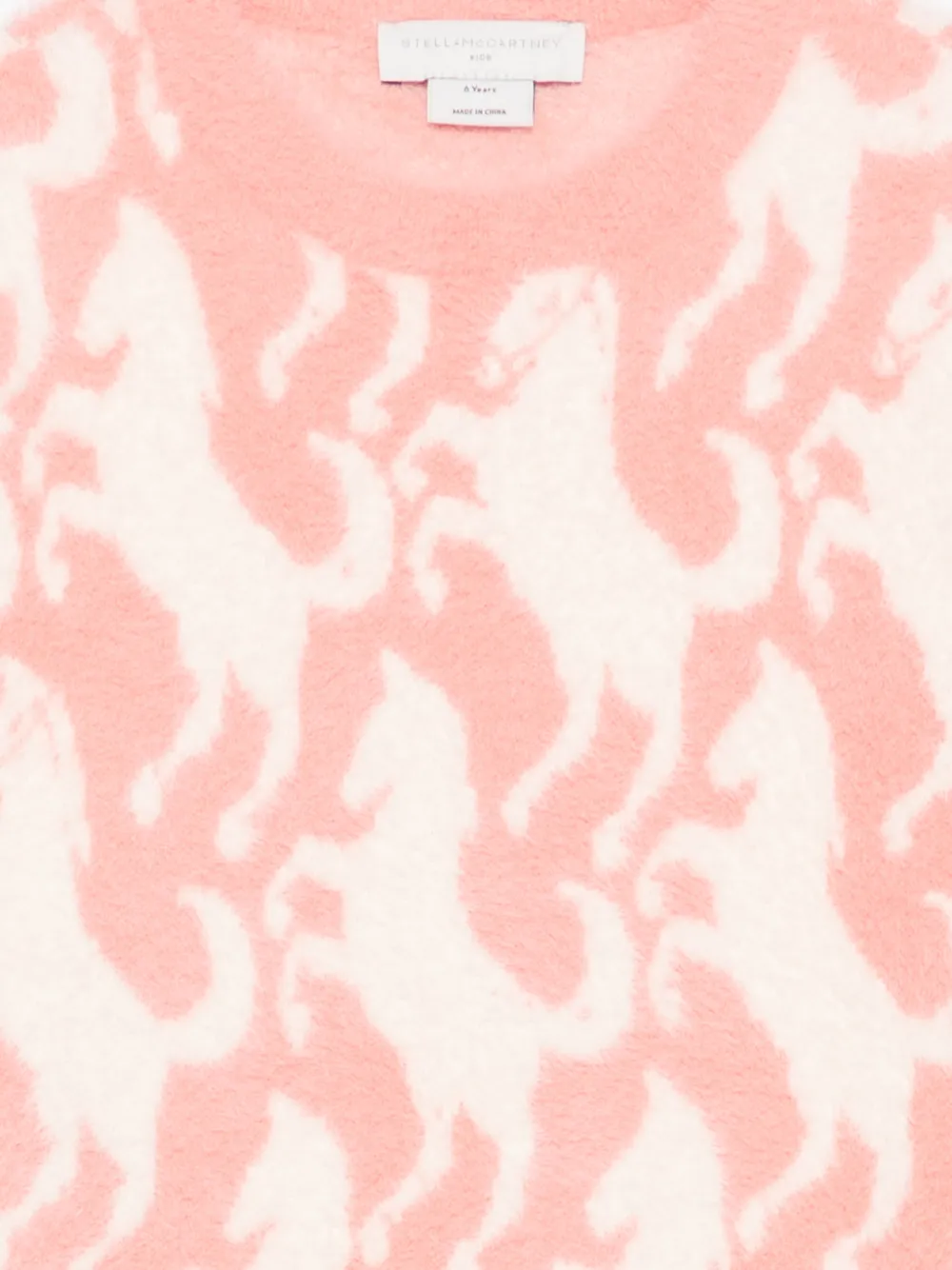 Stella McCartney Kids Trui met lange mouwen en paard-intarsia Roze