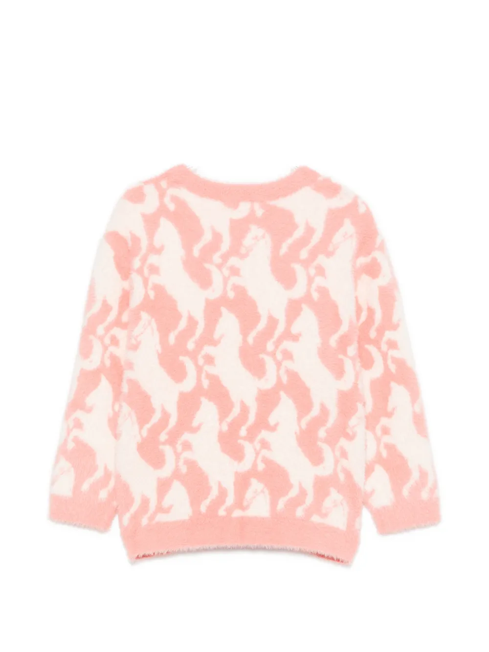 Stella McCartney Kids Trui met lange mouwen en paard-intarsia Roze