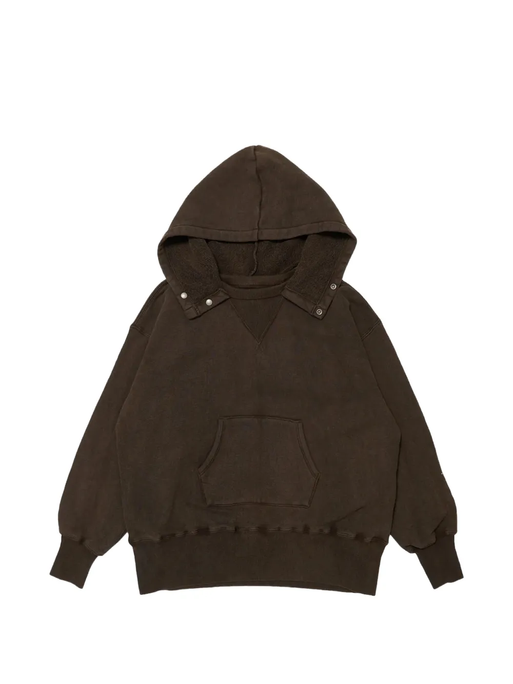 TAIGA TAKAHASHI Lot.620 snap-button hoodie - Marrone