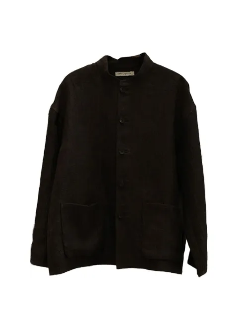 Aviva Jifei Xue Argyle jacquard-weave single breasted coat
