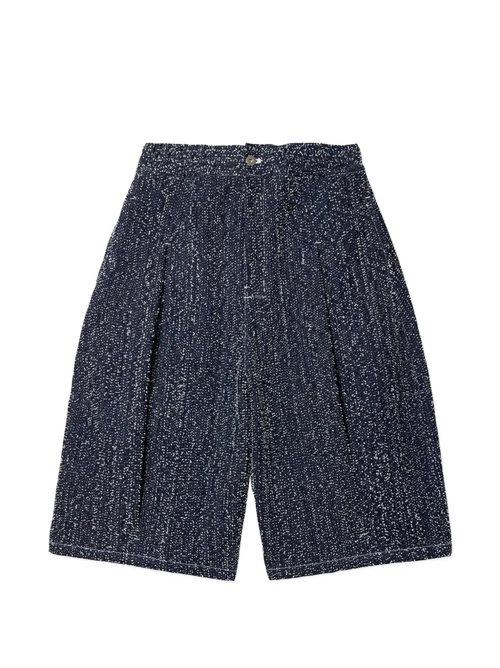 SAGE NATION box-pleat denim shorts - Blau