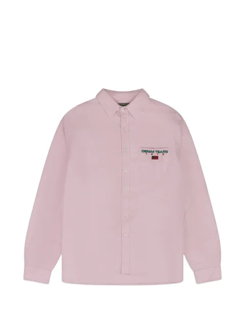 Denim Tears logo-embroidered long-sleeve shirt