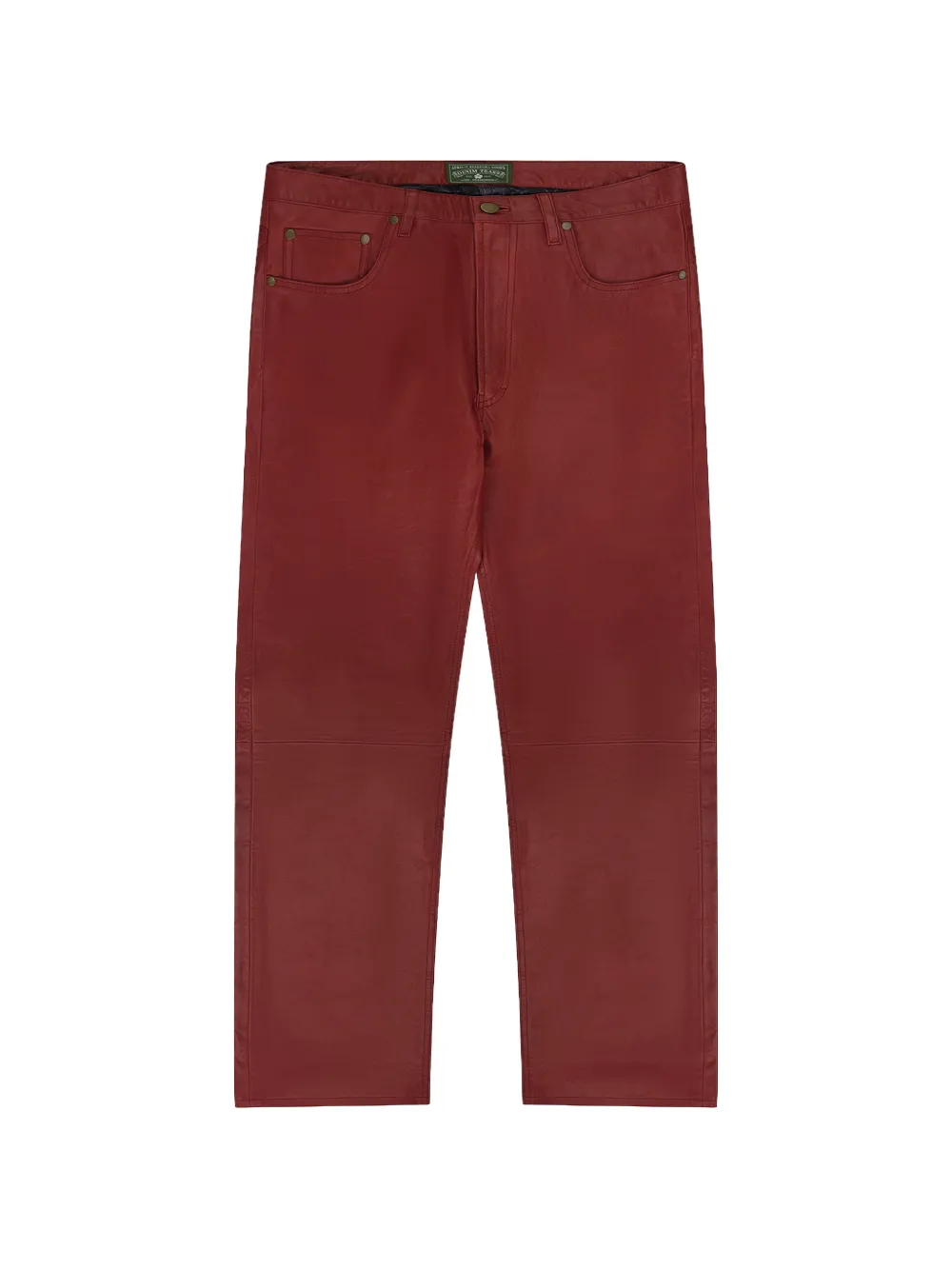 Denim Tears Kiss My Grits leather trousers - Rosso