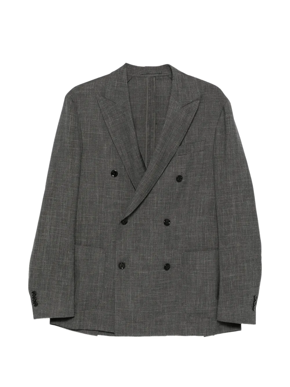 Lardini double-breasted peak-lapels jacket - Grigio