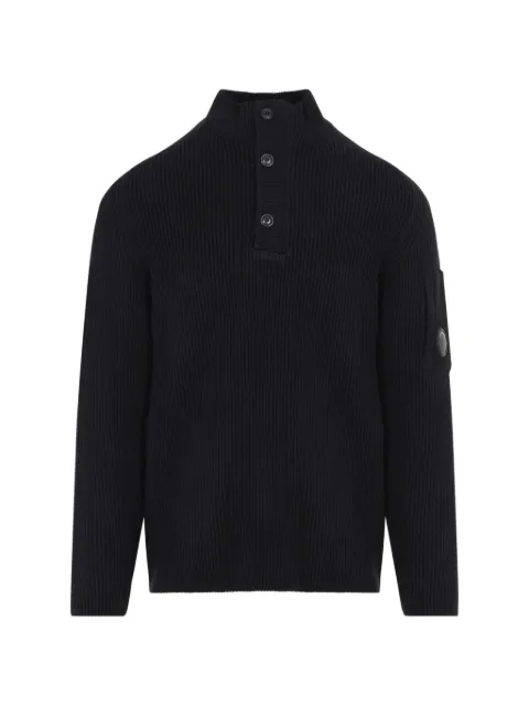 C.P. Company ribbed-knit Lens-detail sweater