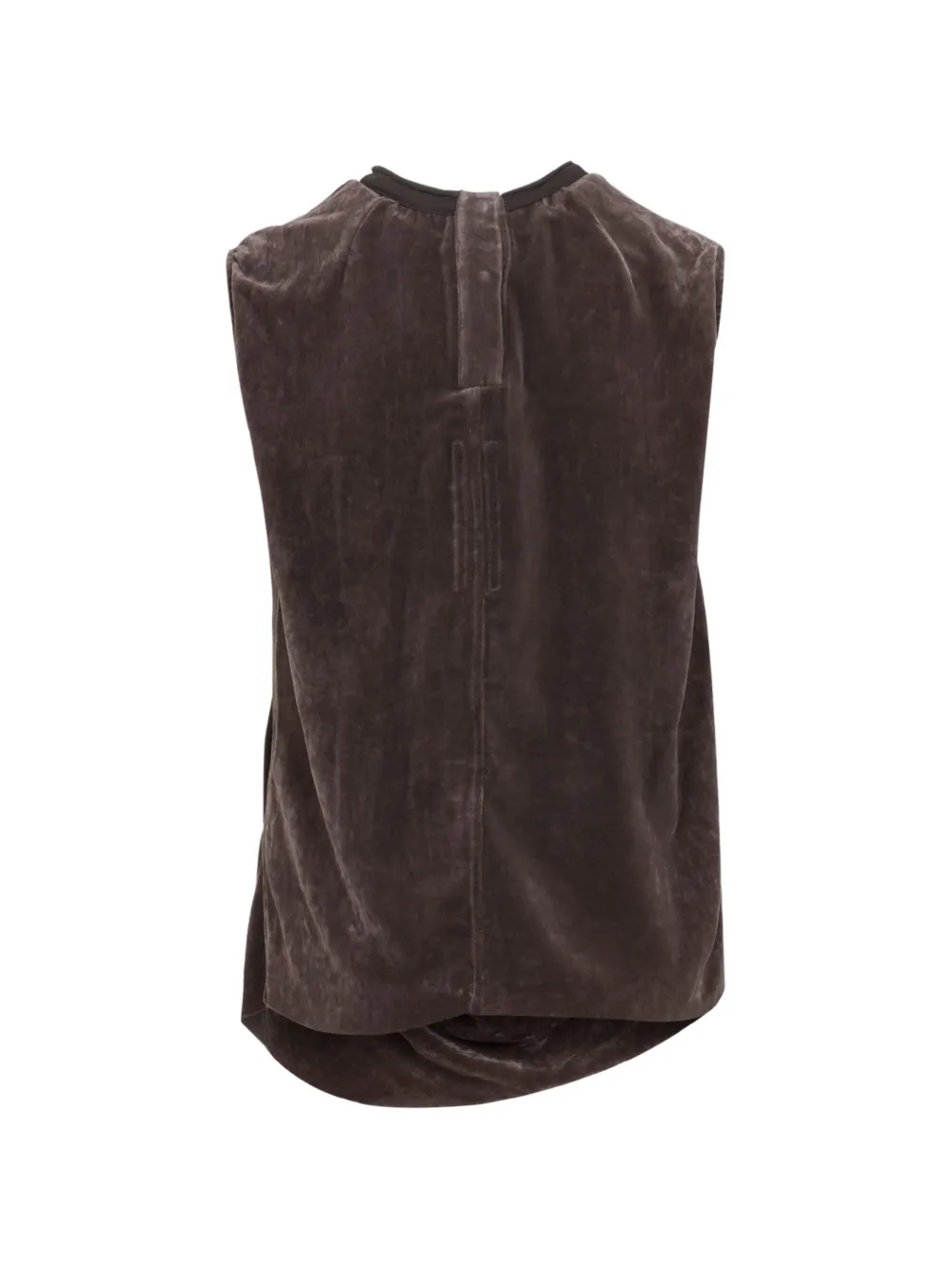 Rick Owens Gedrapeerde mouwloze top Bruin
