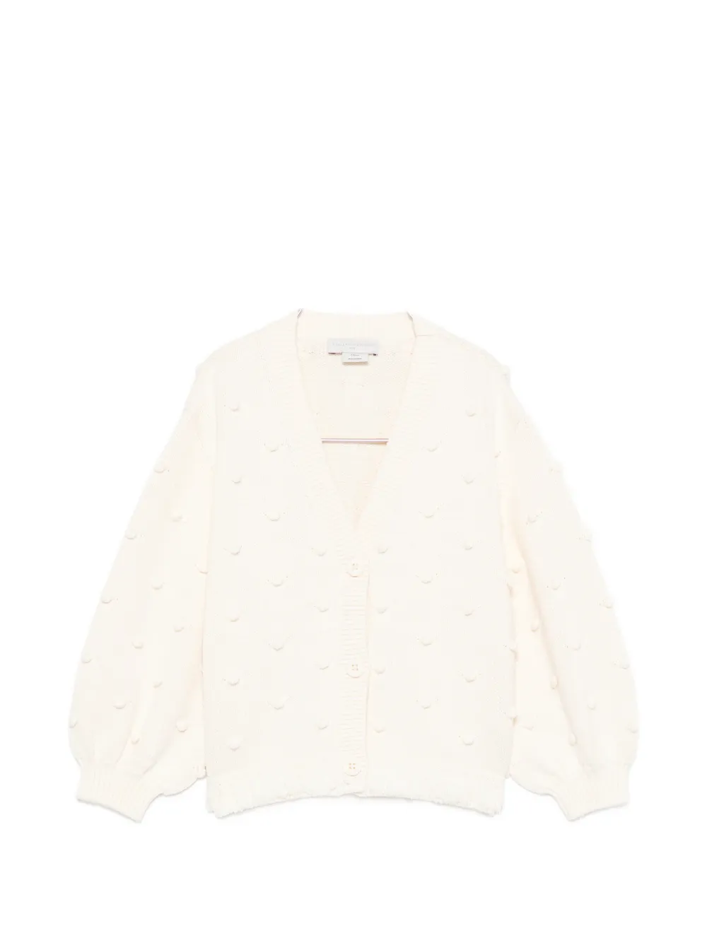 Stella McCartney Kids bobble-knit frayed cardigan - Toni neutri