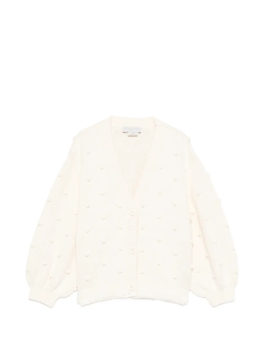 Stella McCartney Kids bobble-knit frayed cardigan - Toni neutri