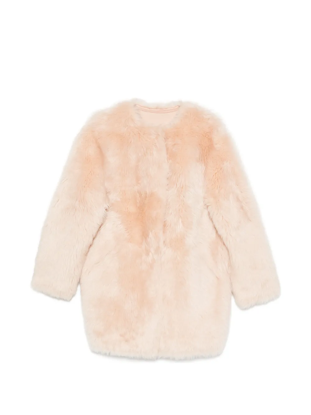 Liska shearling round-neck jacket - Rosa