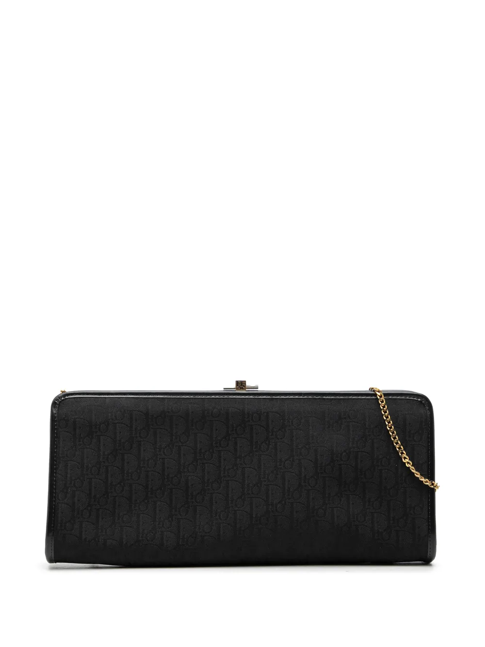 Christian Dior Pre-Owned 20th Century Diorissimo Trotter Canvas Clutch With Chain crossbody bag - Schwarz