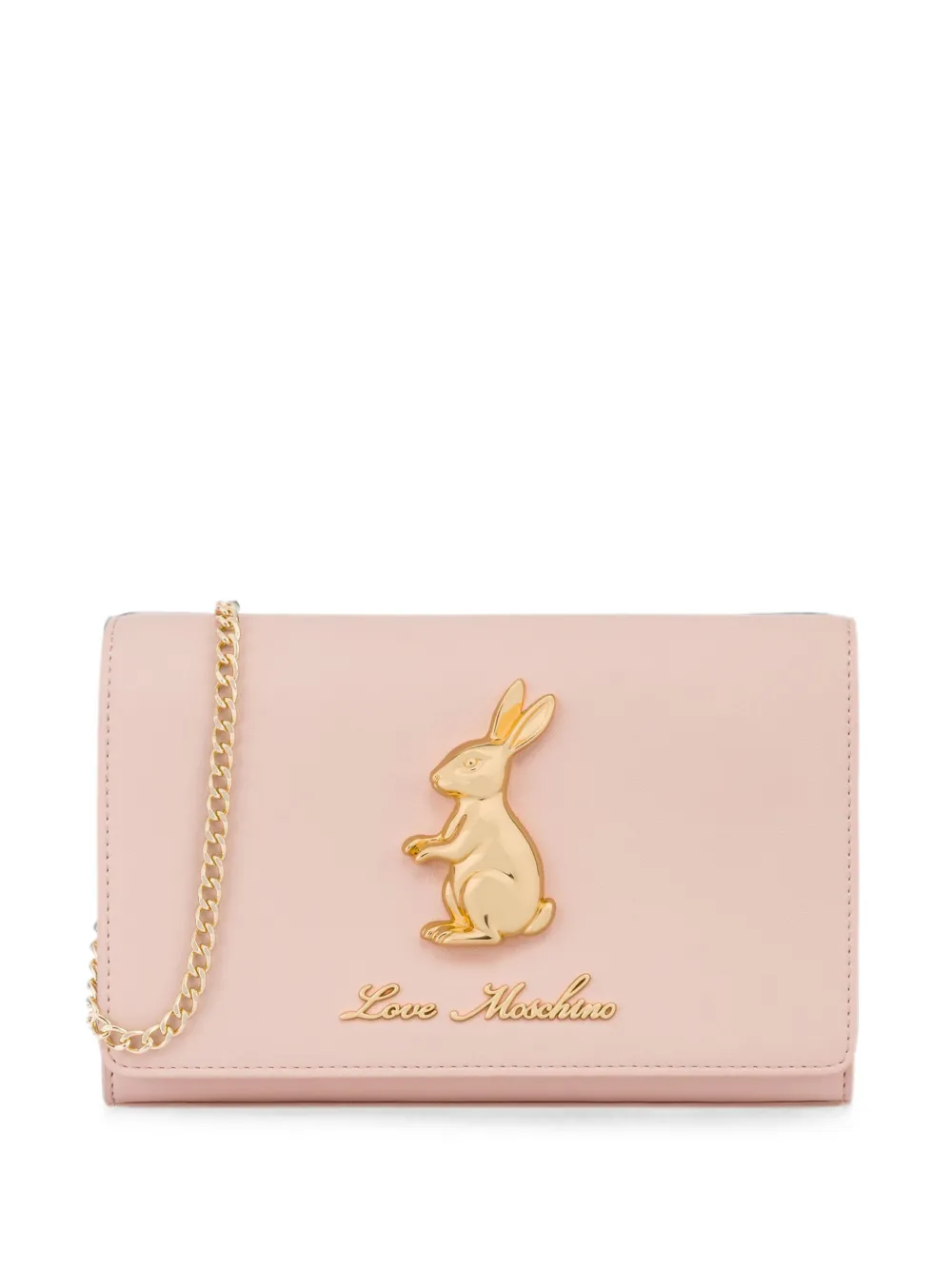 Love Moschino rabbit-plaque shoulder bag - Rosa