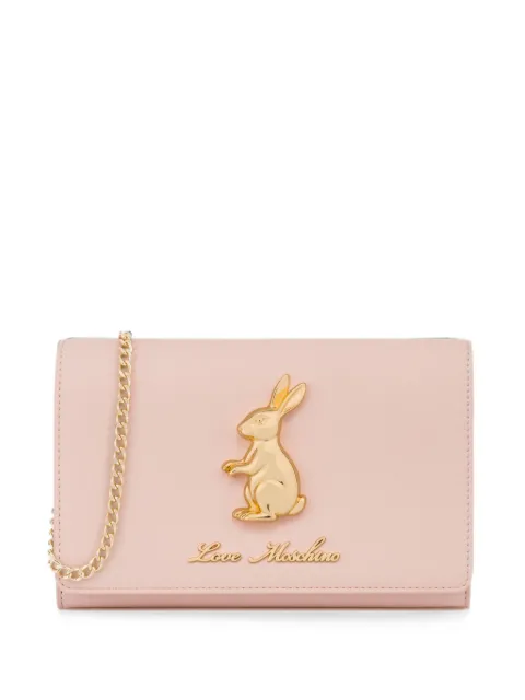 Love Moschino bolsa de hombro con placa de conejo