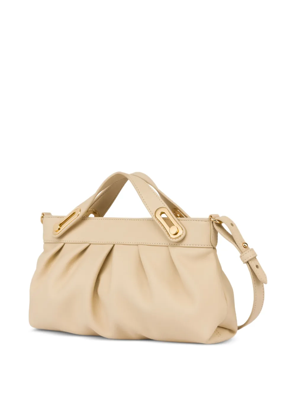 Love Moschino Shopper met ruches Beige
