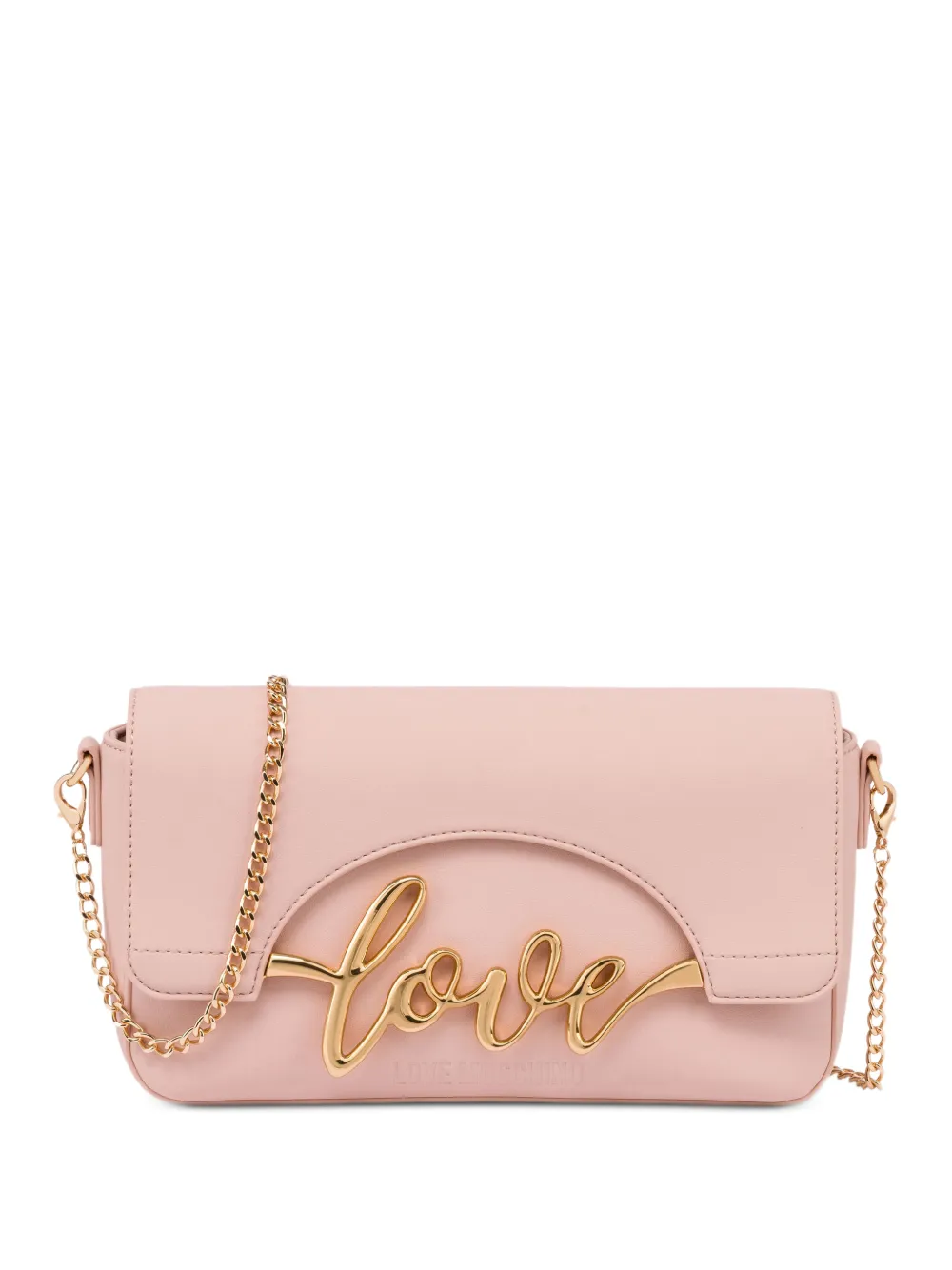 Love Moschino logo-plaque shoulder bag - Rosa