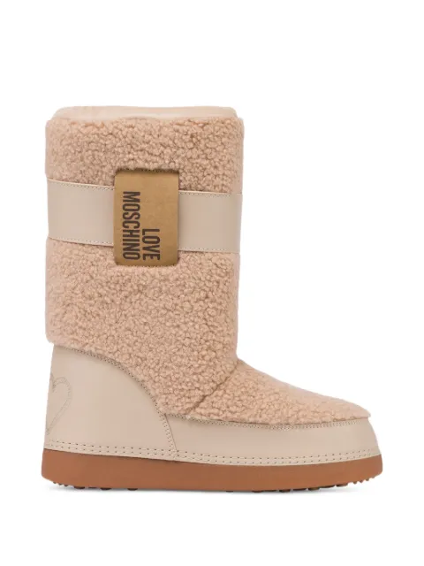 Love Moschino faux-shearling snow boots