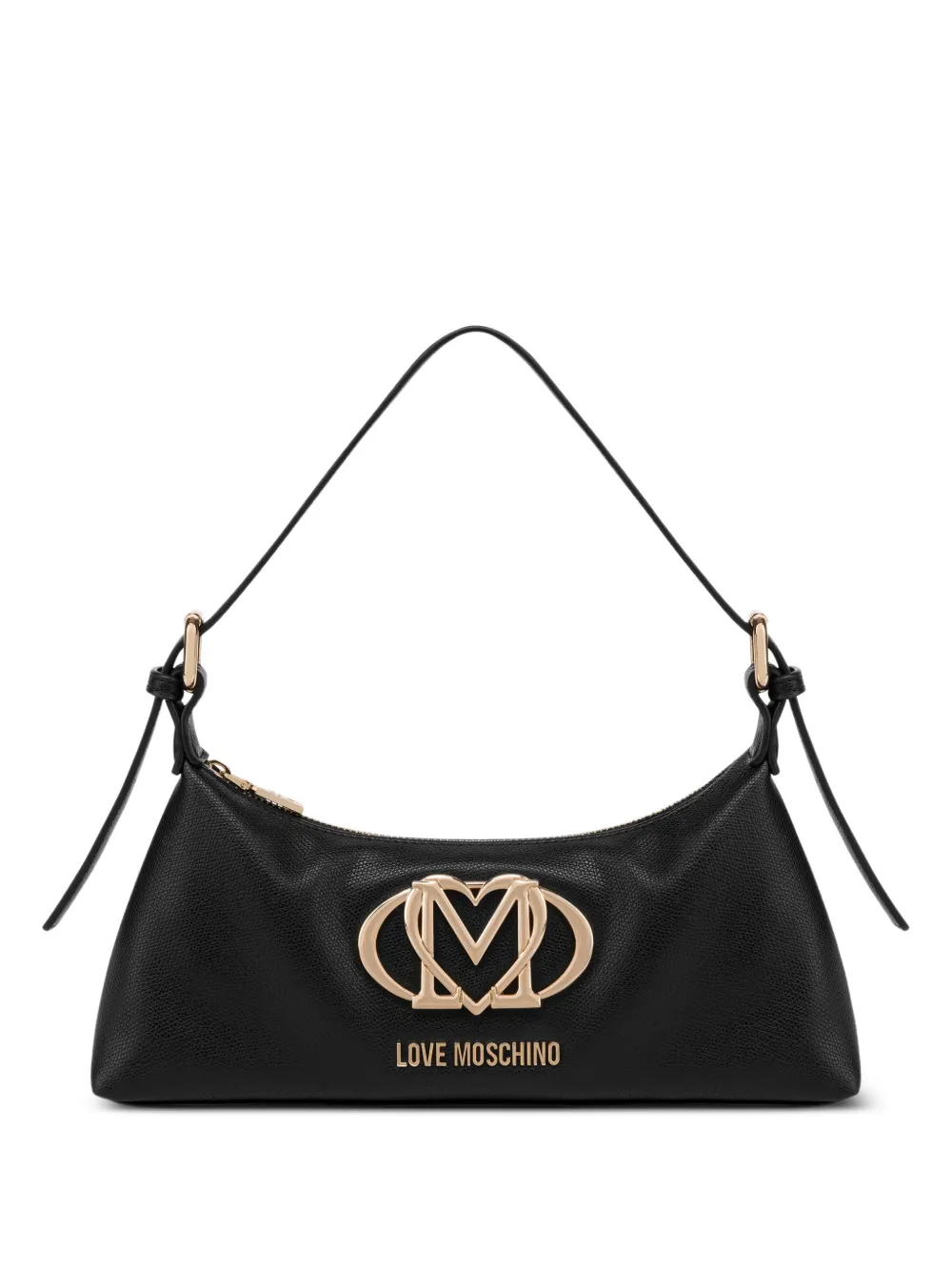 Love Moschino Borsa a spalla con placca logo - Nero