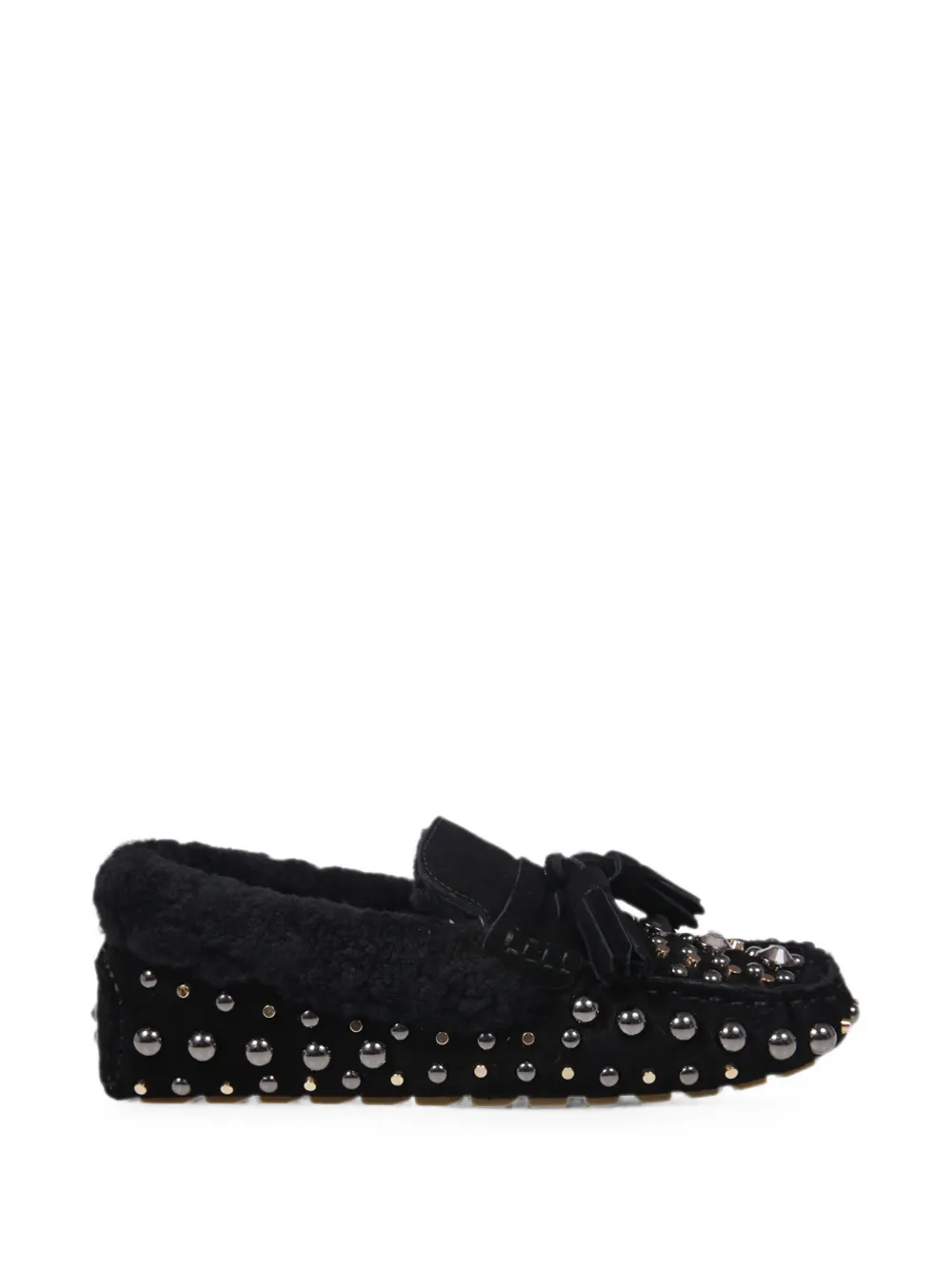 strategia shoes stud-embellished tassel loafers - Schwarz