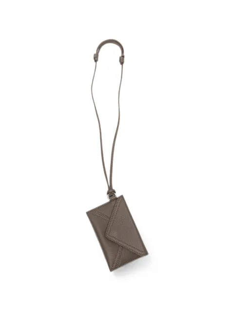 AMI Paris Etienne envelope-style leather card holder