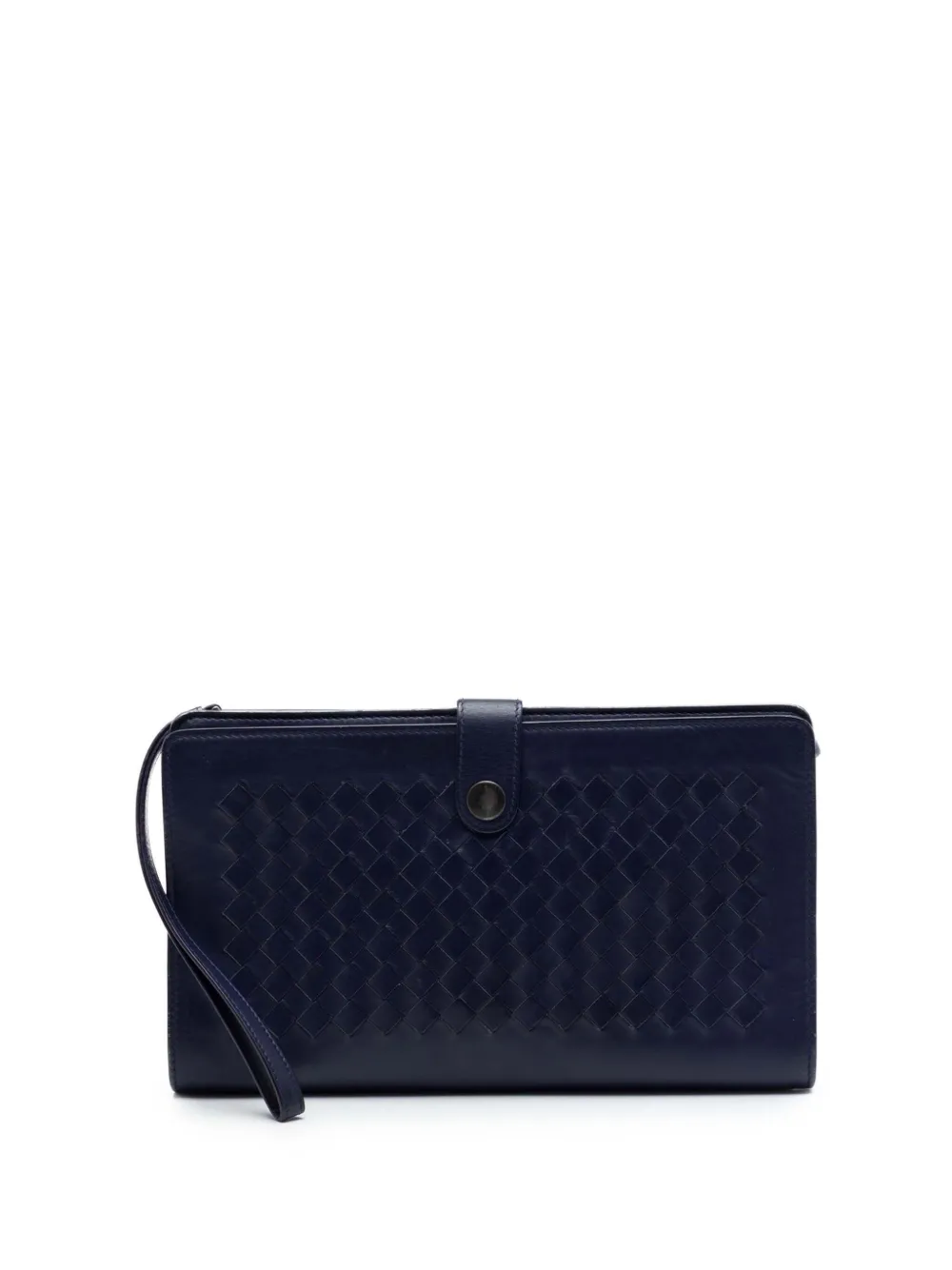 Bottega Veneta Pre-Owned 2012-2026 Nappa Intrecciato Trimmed clutch bag - Blau